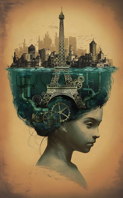 Free paris france landmark illustration