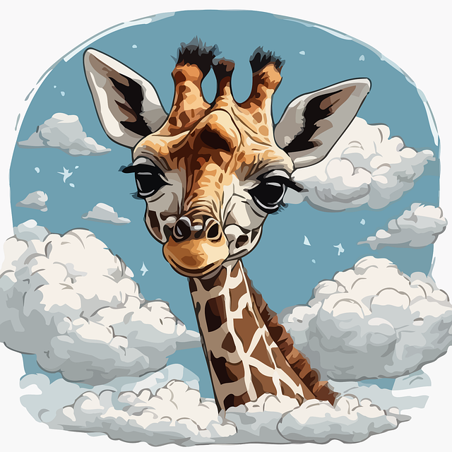 Free ai generated giraffe animal vector