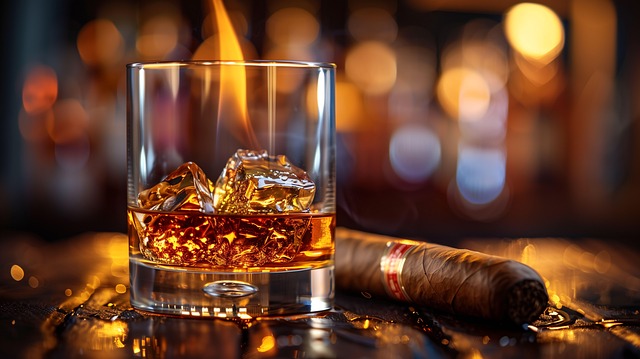 Free ai generated whiskey cigars illustration