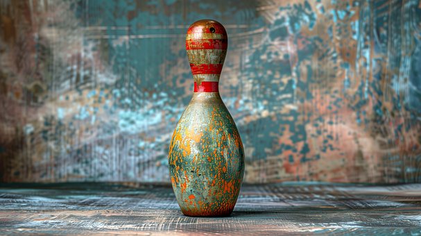 Bowling, Pin, Vintage, Retro, Antique