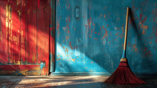 Free broom still red illustration