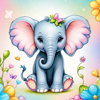 Free Elephant Baby Elephant illustration and picture