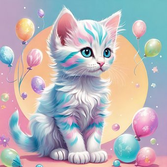 Free Kitten Cat illustration and picture
