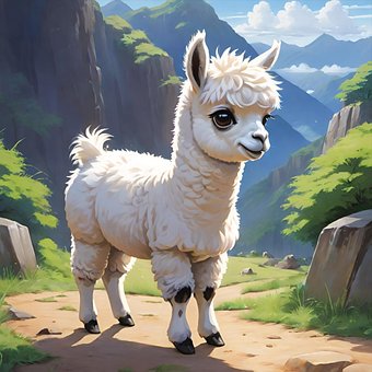 Free Llama Alpaca illustration and picture