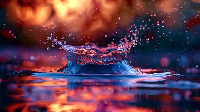 Free water drop splash illustration