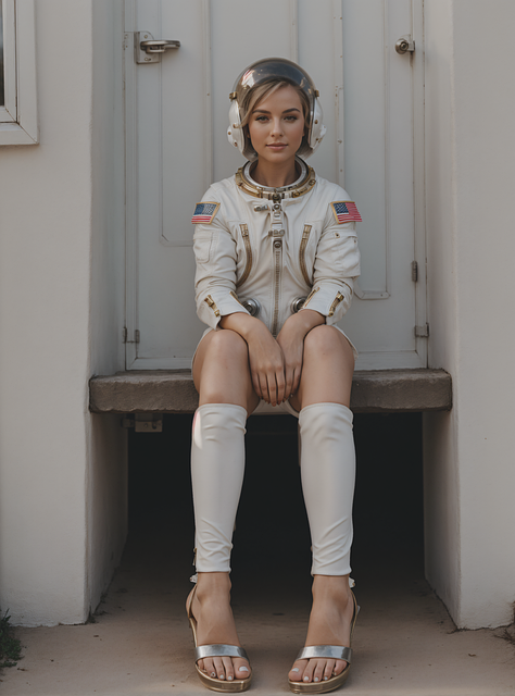 Free ai generated woman cosmonaut illustration