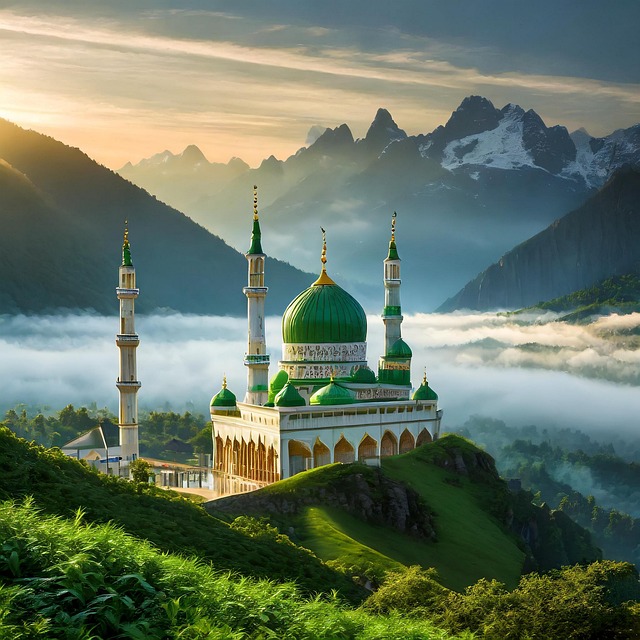 Free ai generated mosque divine illustration
