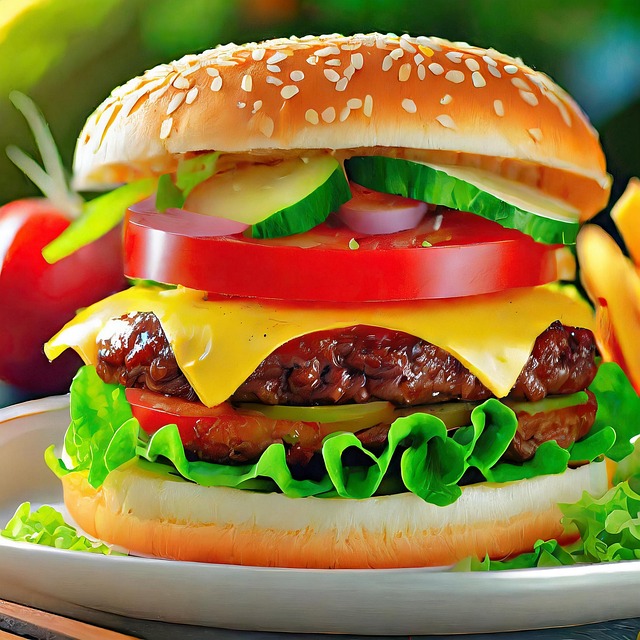 Free burger bliss culinary illustration