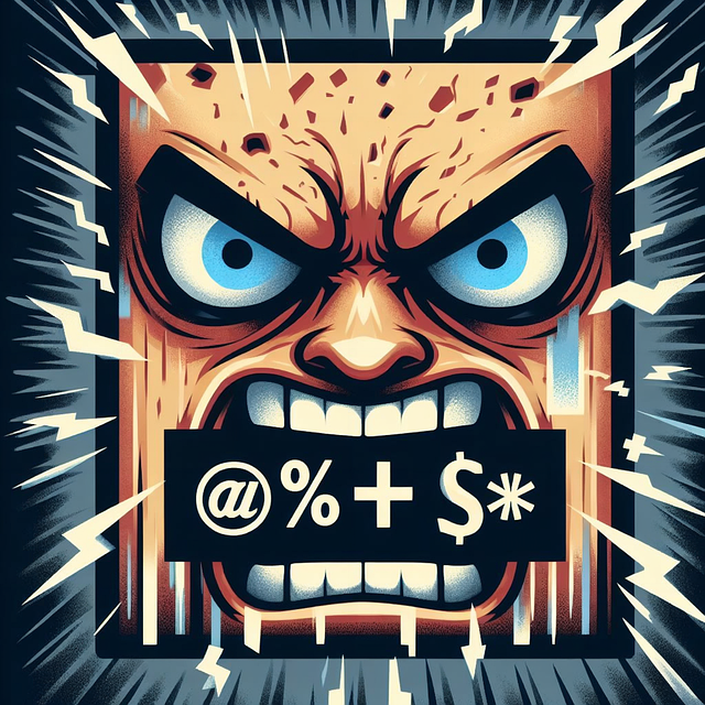 Free ai generated swear curse illustration