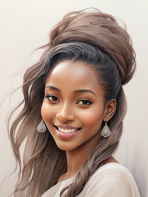 Free woman smile beauty illustration