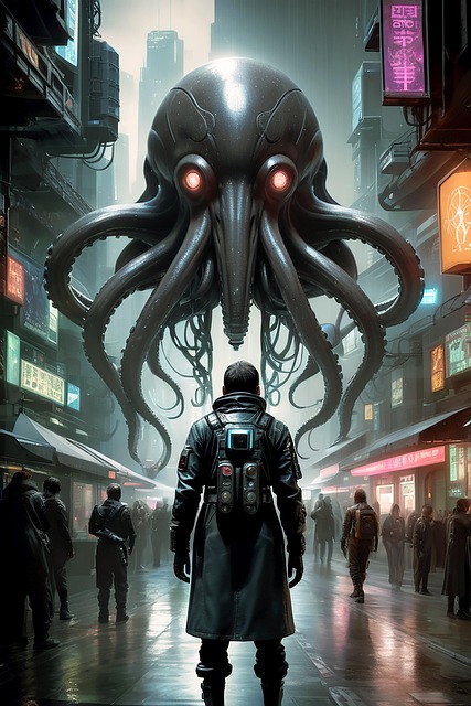 Free fantasia surreal man illustration