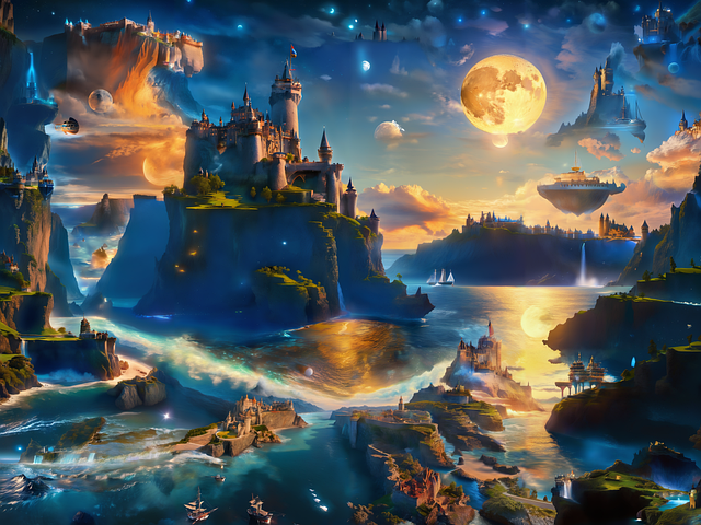 Mar, Castillo, Luna Grande