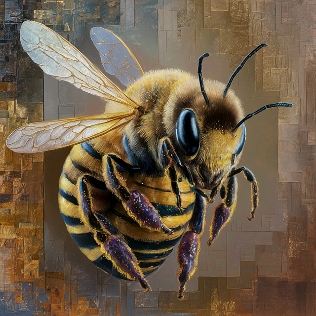 Free ai generated bee honey illustration