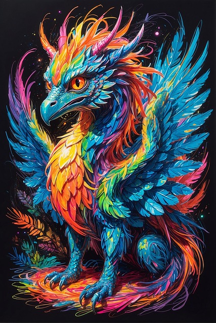 Free ai generated griffin fantasy illustration