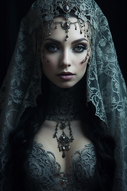 Free ai generated woman gothic illustration