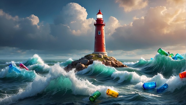 Download free HD stock image of Ai Generated Lighthouse Free ai generated lighthouse ocean illustration