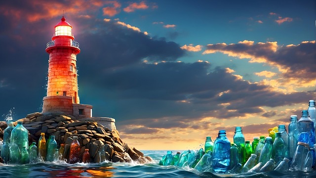Download free HD stock image of Ai Generated Lighthouse Free ai generated lighthouse ocean illustration