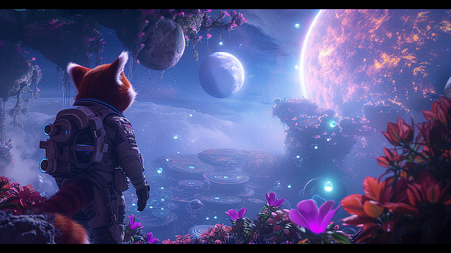 Free Red Panda Science Fiction illustration and picture