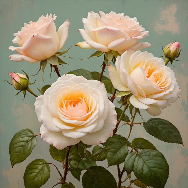 Download free HD stock image of Ai Generated White Free ai generated white roses illustration