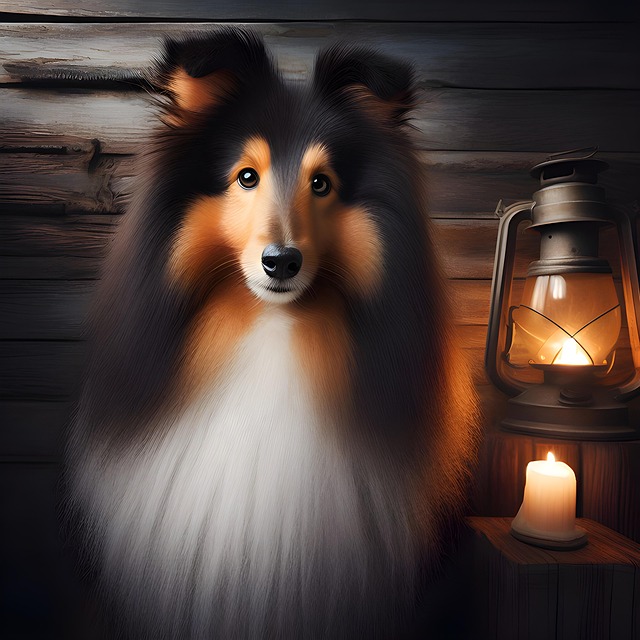 Free dog shepherd dog collie illustration