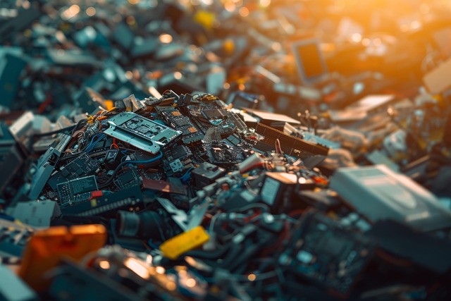 Free circuit board electronics waste illustration