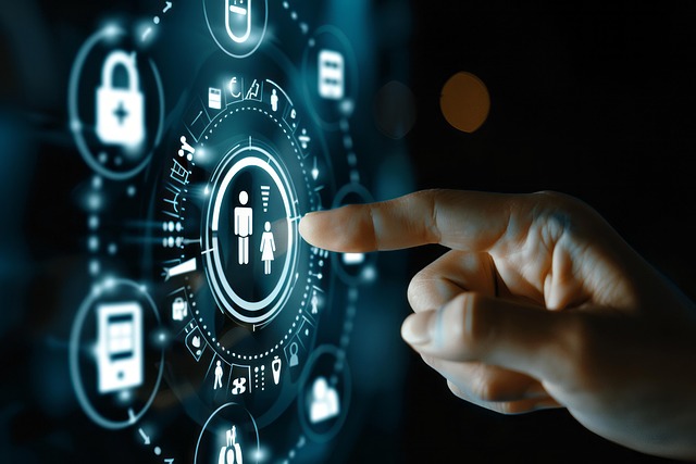 Free network technology hand illustration