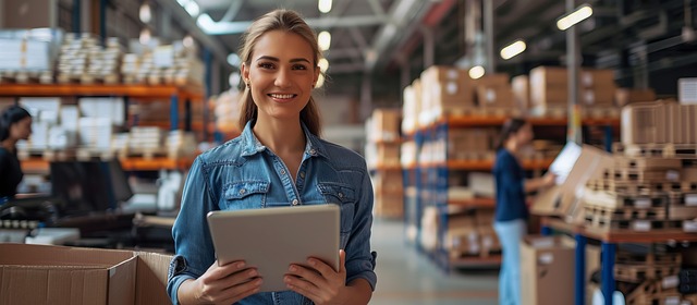 Free woman laptop store illustration