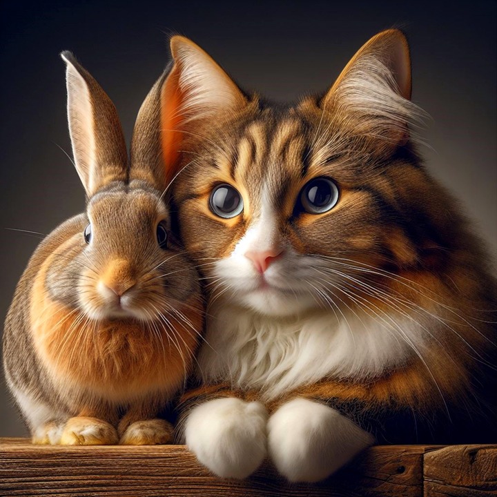Download Rabbits, Easter, Cat. Royalty-Free Stock Illustration Image ...