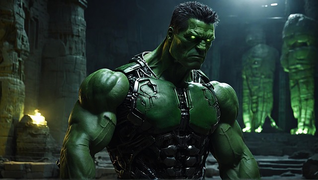 Free ai generated hulk marvel illustration