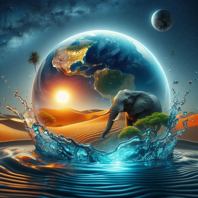 Free ai generated elephant earth illustration