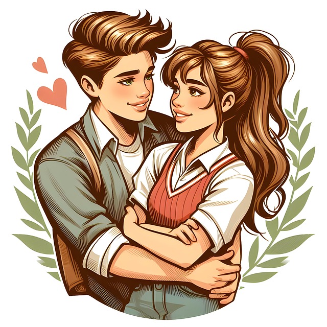 Download Ai Generated, Couple, Nature. Royalty-Free Stock Illustration ...