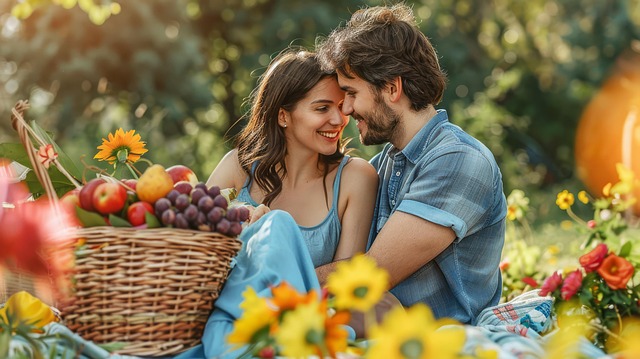 Free ai generated couple romance illustration