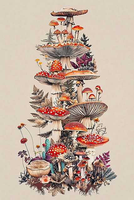 Ai Generiert, Pilze, Botanische Kunst