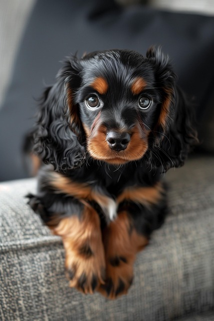 Free ai generated cocker spaniel dog illustration