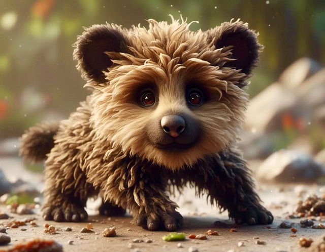 Download free HD stock image of Ai Generated Cute Free ai generated cute woolly illustration