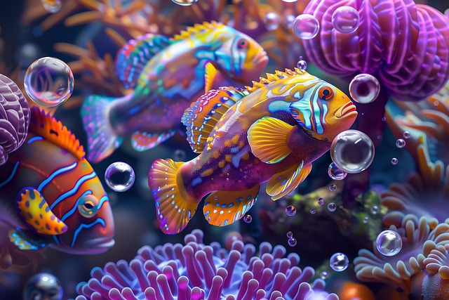 Free ai generated anemones aquatic illustration