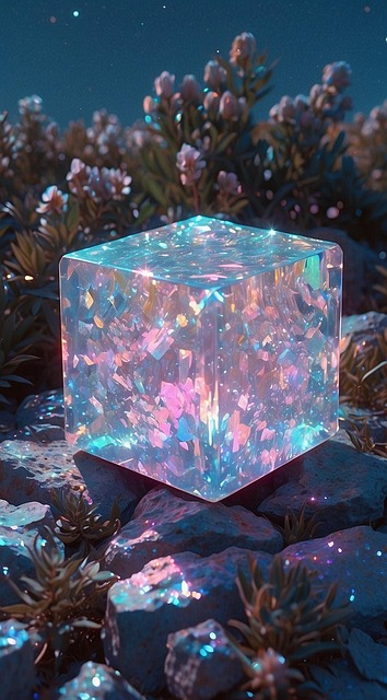 Free ai generated cube field illustration