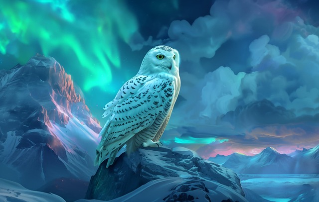 Free ai generated owl arctic illustration