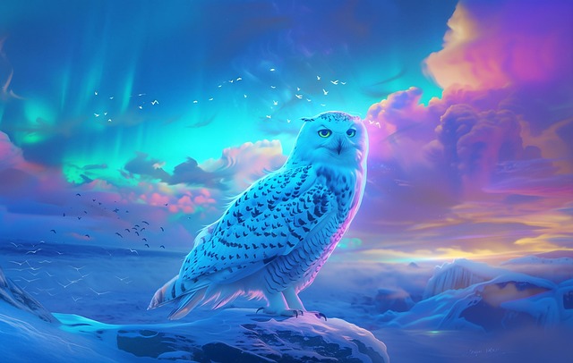 Free ai generated owl arctic illustration