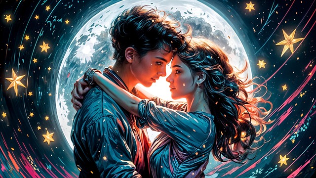 Free ai generated beautiful couple illustration