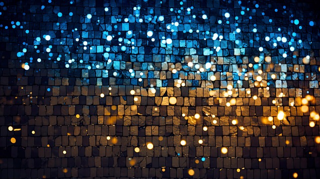 Free ai generated mosaic blue illustration
