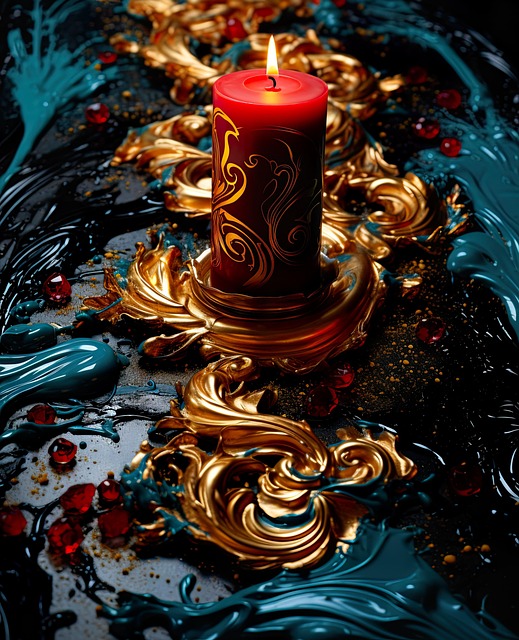 Free ai generated candle occult illustration
