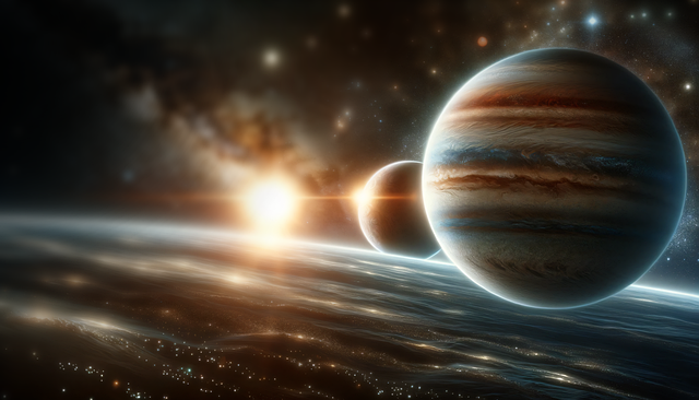 Free ai generated planets astronomy illustration