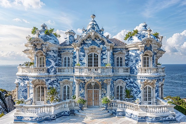 Free palace villa house illustration
