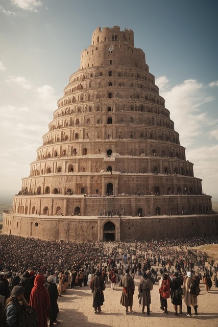 Free ai generated tower tower of babel illustration