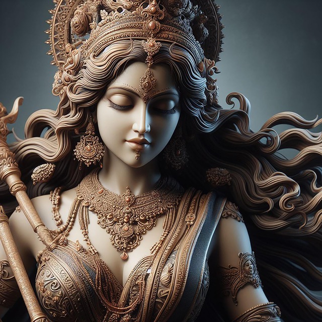 Download free HD stock image of Ai Generated Indian Free ai generated indian devi illustration