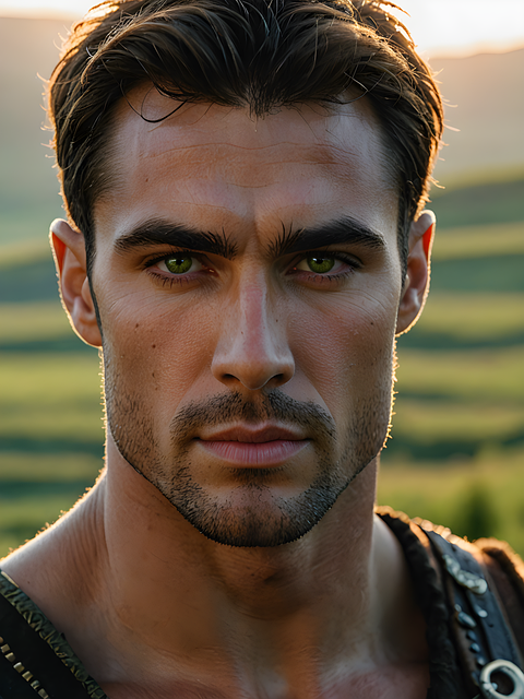 Free ai generated man warrior illustration
