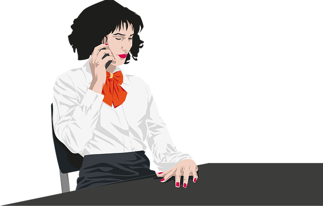 Free woman phone call vector