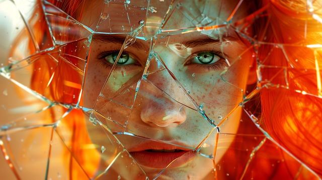 Free ai generated shattered glass illustration