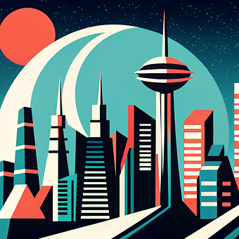 Free Ai Generated City illustration and picture